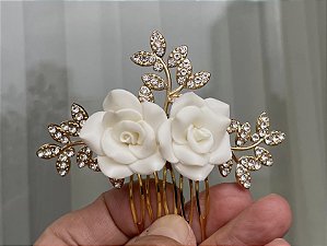 Pente Ivy duplo Dourado