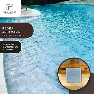 Pedra Aquamarine 10X10 - ( Preço /m² )