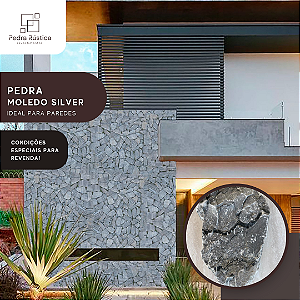 Pedra Moledo Silver, tamanhos variados - ( Preço /m² )