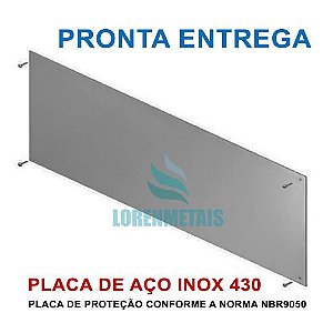 Chapa De Proteção Para Porta inox 430 PNE 40x92 Cm - 13204