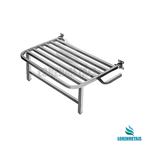 Banco Articulado de Inox para Banheiro PNE 45x70 com Pedestal - 1058