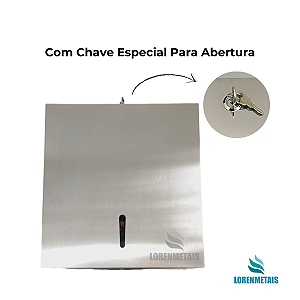 TOALHEIRO INTERFOLHADO EM AÇO INOX ESCOVADO -12889