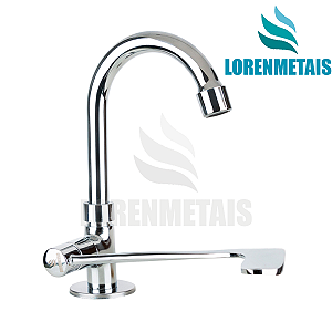 Torneira Clinica Alavanca Especial Bica Movel em ABS de Mesa 1/4 Volta Comp - 13152