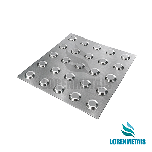 Piso Tatil Alerta em Chapa Inox Escovado - 1121