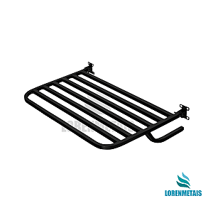 Banco Articulado de Aço Preto para Banheiro PNE 45x70 - 1030