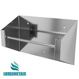 Suporte Pano Perfex Parede Aço Inox Semi brilho Higiênico Para Clinica - 37001