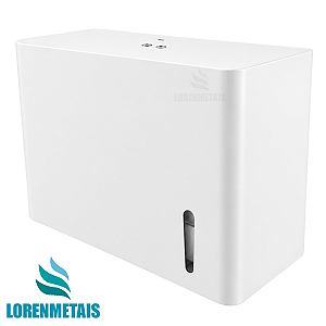 Toalheiro Dispenser Fabricado em Aço com Pintura Eletrostática Branca Interfolhado - 13684