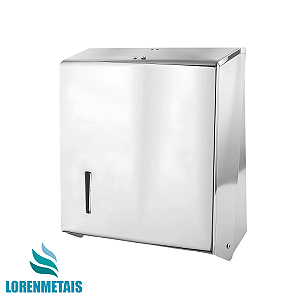 Dispenser de Papel Toalha Aço Inox Interfolhas com Trava de Segurança - 20029