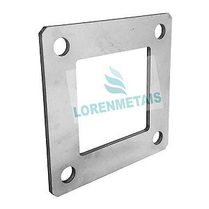 Flange quadrado inox laminado 304 40X40 - 7006