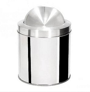 Lixeira em Aço Inox Com Tampa Basculante 15 Litros - 11009