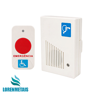 Alarme banheiro deficiente PNE audiovisual sem fio - 1112