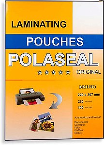Plastico Para Plastificacao Polaseal, Prolam, A4, 220x307 mm, 0,10, Caixa com 100