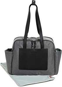 Bolsa Maternidade(Diaper Bag) Madison Square Skip Hop - Black/White Mini Grid, Skip Hop, Black/White