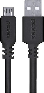CABO P/ CELULAR SMARTPHONE MICRO USB 2.0 50 CM PRETO - PCYES