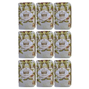09x Sabonete em barra vegetal Madressenza karité 180g - 9 unidades
