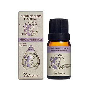 Blend óleos essenciais Via Aroma pets medo e ansiedade 10 ml