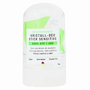 Desodorante stick kristall mini sensitive Alva sem perfume 60 g