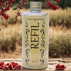 Refil sabonete líquido Dani Fernandes romã glitter 500 ml