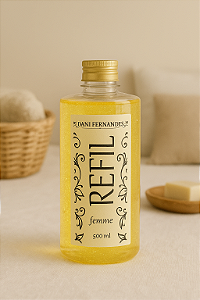 Refil sabonete líquido Dani Fernandes romã glitter 500 ml
