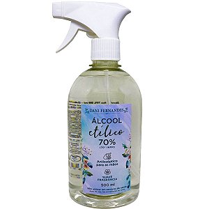 Álcool etílico 70% perfumado para as mãos Dani Fernandes 500 ml