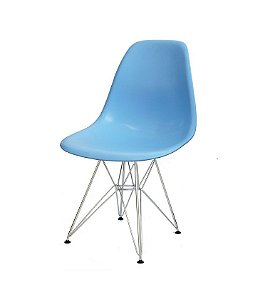 Cadeira DKR em Polipropileno e Base Metal ORDESIGN OR-1102 PP Azul Claro