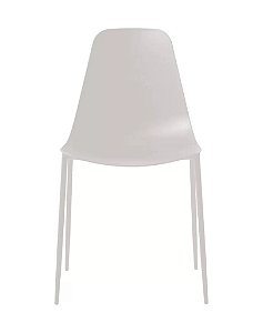 Cadeira Miami  com Base em aço com pintura epóxi e Assento em Polipropileno Nude Fratini 1.00188.01.0058