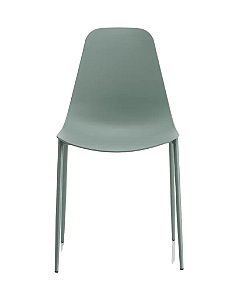 Cadeira Miami  com Base em aço com pintura epóxi e Assento em Polipropileno Verde Aloe Fratini 1.00188.01.0067