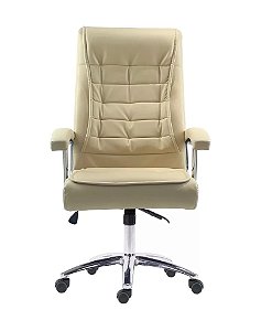 Cadeira Califórnia com Base e braços em aço cromado e Revestimento em couro ecológico Fendi Fratini 1.00290.01.0034