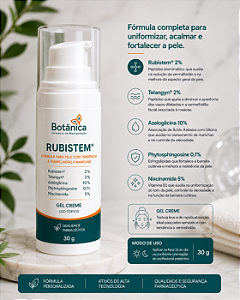 Gel Creme para Rosácea com Rubistem®, Telangyn® e Azeloglicina – 30g