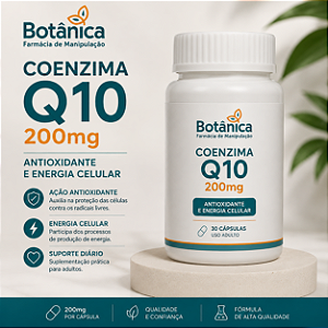 Coenzima Q10 200mg – Antioxidante e Energia Celular – 30 Cápsulas