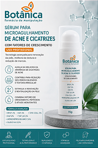 Sérum para Microagulhamento de Acne e Cicatrizes com Fatores de Crescimento – Uso Profissional 15g