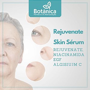 Rejuvenate Skin Sérum - com Rejuvenate, EGF, Algisium C, Niacinamida 30ml