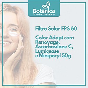Filtro Solar FPS 60 Color Adapt com Renovage, Ascorbosilane C, Lumicease e Miniporyl 50g