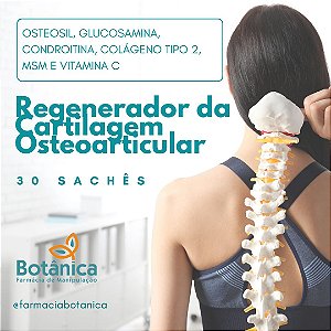 Regenerador da Cartilagem Osteoarticular com Osteosil, Glucosamina, Condroitina, Colágeno tipo 2, MSM e Vitamina C 30 sachês