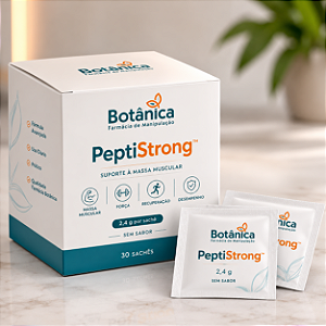 PeptiStrong™ 2,4g para Massa Muscular, Força e Recuperação – 30 Sachês