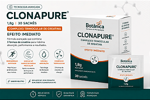 CLONAPURE® 1,8g 30 Sachês - Complexo trimolecular de creatina - Efeito imediato