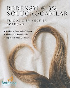 Redensyl® 3%, Tricoxin 5% VEGF 2% Solução Capilar -  Reduz a Perda de Cabelo, Melhora a Densidade e Espessamento Capilar