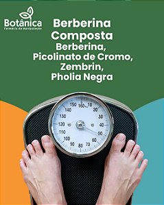Berberina Composta - Berberina 500mg, Picolinato de Cromo 300mcg, Zembrin (Sceletium tortuosum) 15mg, Pholia Negra 100mg