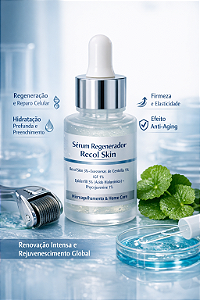 Sérum Regenerador Recol Skin – Microagulhamento & Home Care - Recol Skin 3%, Exossomas Centella 1%, IGF 1%, Epiderfill 5% (ácido hialurônico), PHYCOJUVENINE 1%