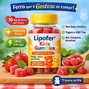 Lipofer® Kids Gummies – Ferro de Alta Absorção para Crianças 10mg