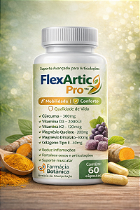 OsteoFlex Complex - Cúrcuma, Vitamina D3, Vitamina K2, Magnésio Bisglicinato, Magnésio Dimalato, Colágeno Tipo II