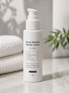 Blue Renew Repair Cream - Gel Creme com GHK-Cu 2%, Matrigenics 14 2%, Hyaxel 5%, Niacinamida 4% gel creme 30g