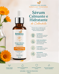 Calêndula & Pantenol Sérum Calmante com Calêndula, D Pantenol, Niacinamida e Ácido Hialunônico 30ml