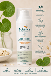 Cica Repair - Gel Creme Reparador Premium com Bercare CBA, Aveia coloidal, Madecasosside, Pantodium Cica 30g