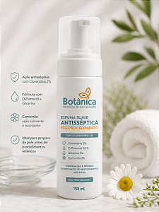 Espuma Suave Antisséptica Pré-Procedimento com Clorexidina 2% – 150 mL