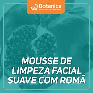 Mousse de limpeza facial suave com romã