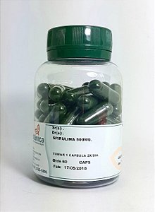 Spirulina 500mg 60 cápsulas