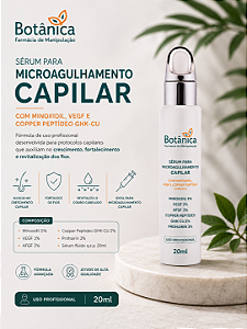 Sérum para Microagulhamento Capilar com Minoxidil, VEGF e Copper Peptídeo GHK-CU 20ml