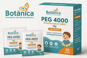 PEG 4000 (Polietilenoglicol 4000) 10g – 30 Sachês | Constipação Intestinal (para crianças)