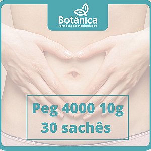 Peg 4000 (Polietilenoglicol 4000) - 10g-  30 sachês (uso crianças) - Para tratamento da constipação intestinal